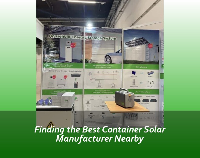 Finding the Best Container Solar Manufacturer Nearby